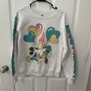 Disney Mickey & Minnie Heart Balloons Sweatshirt